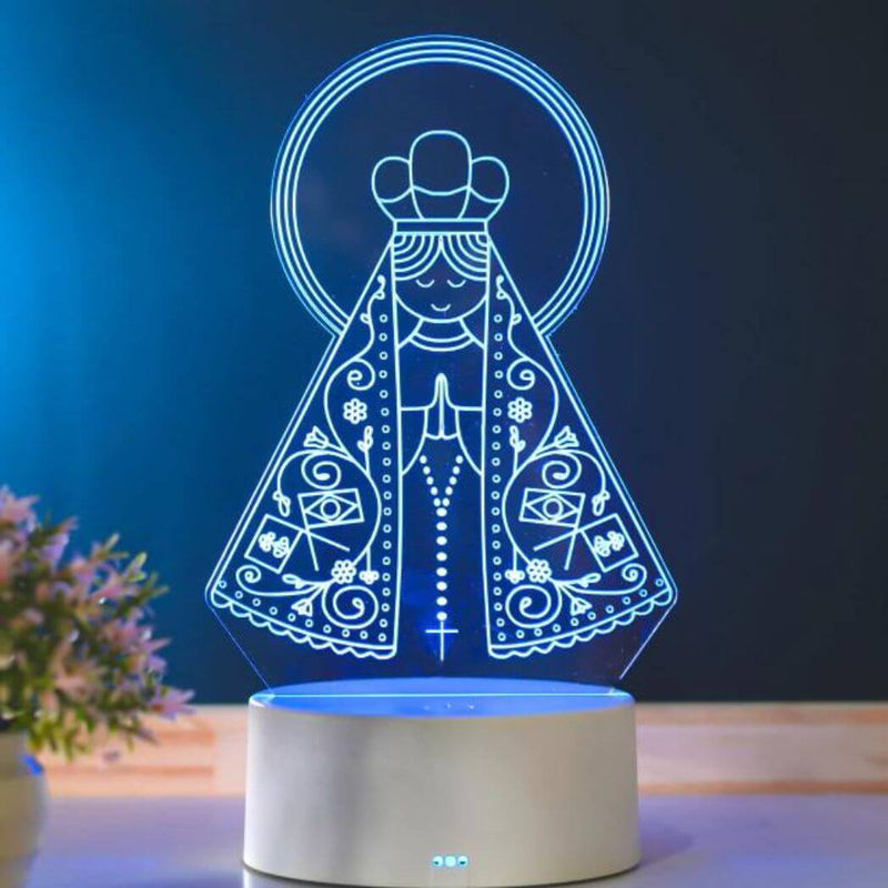 Luminária 3D da Salvação 16 Cores - Nossa Senhora