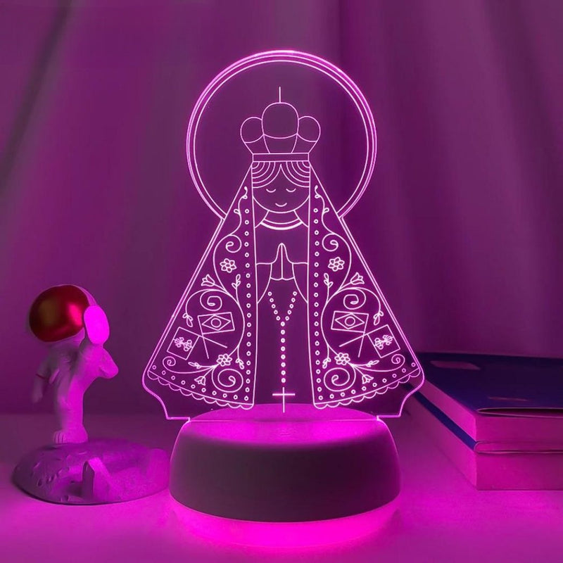 Luminária 3D da Salvação 16 Cores - Nossa Senhora