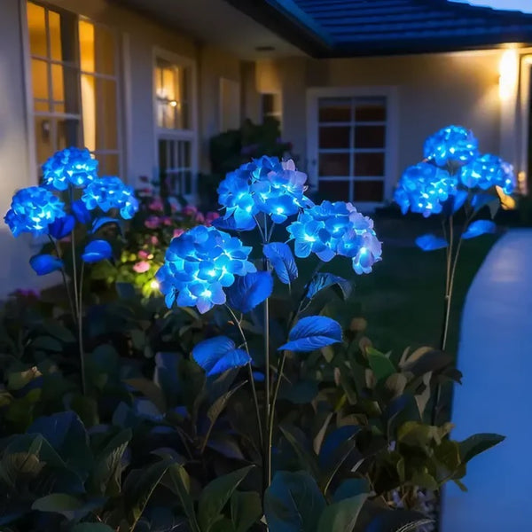 Luminária Solar Led Hortênsias - Decore seu Jardim