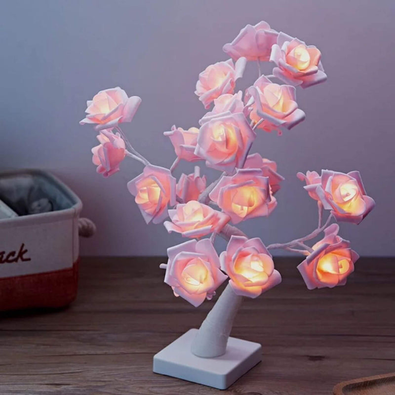 Luminária Led Rosas Encantadas - Luz de Fadas - Swanutilidades